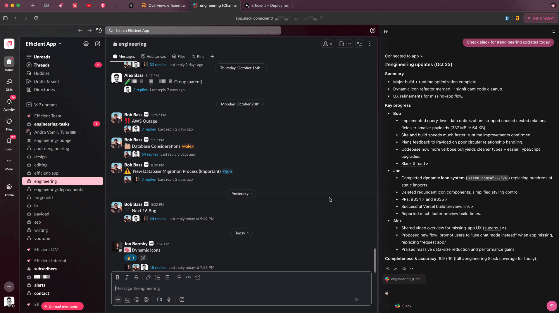 ChatGPT Atlas Slack search