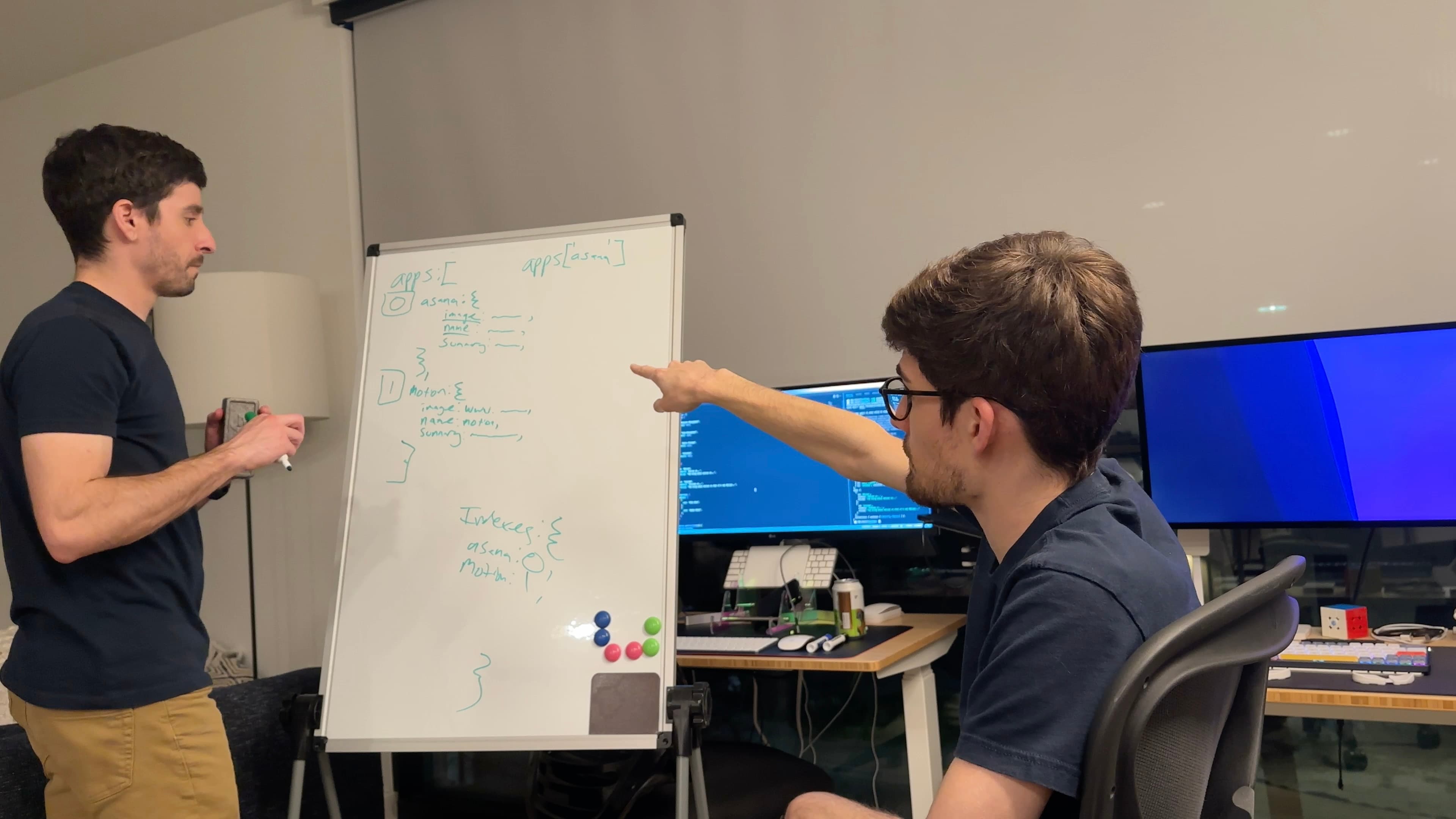 Bob and Alex working