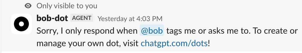 ChatGPTDot responds only to owner