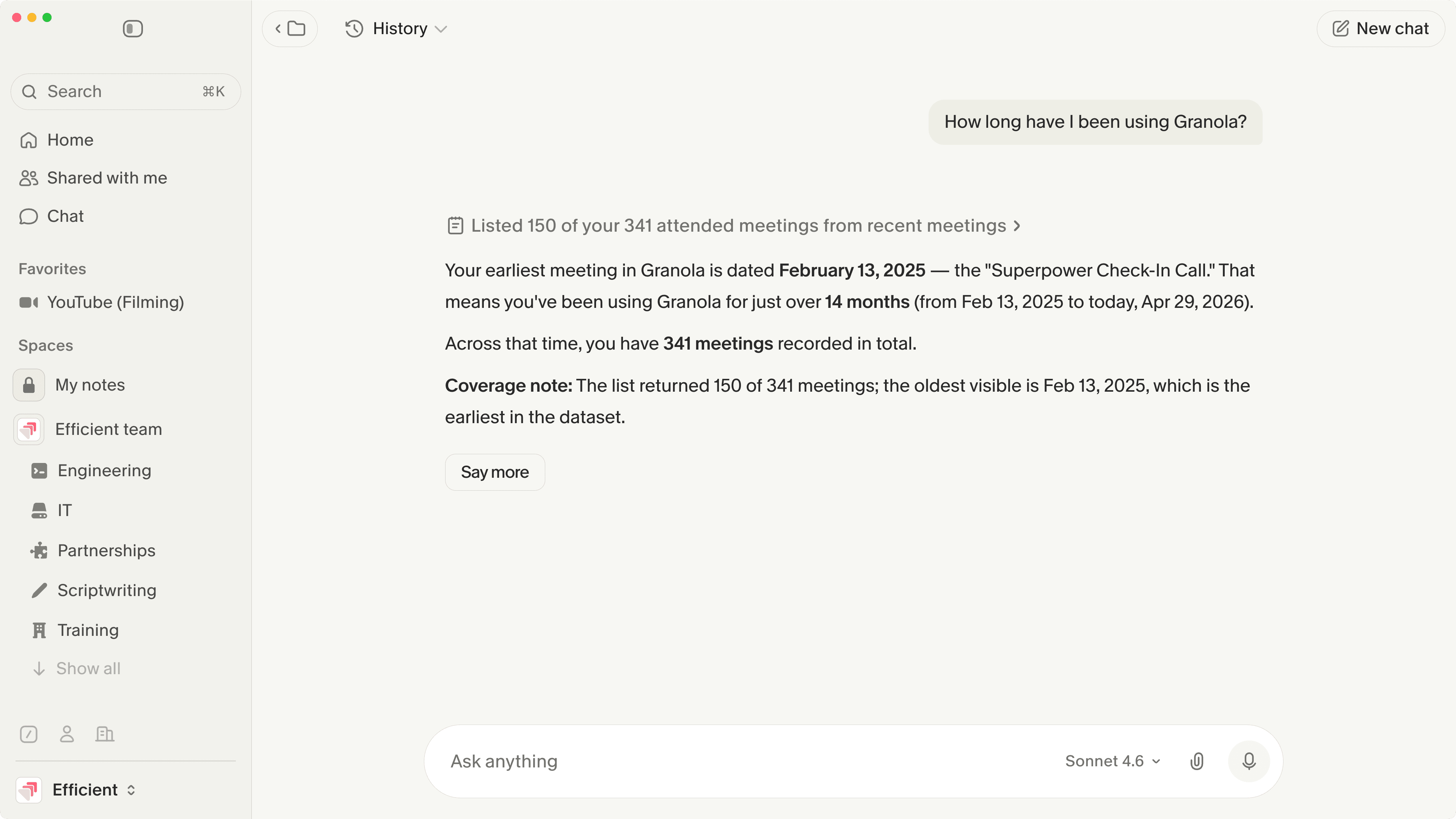 Granola Signup Date
