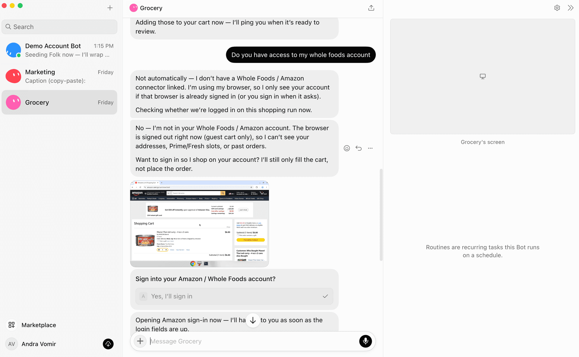 Grok Bot Interface