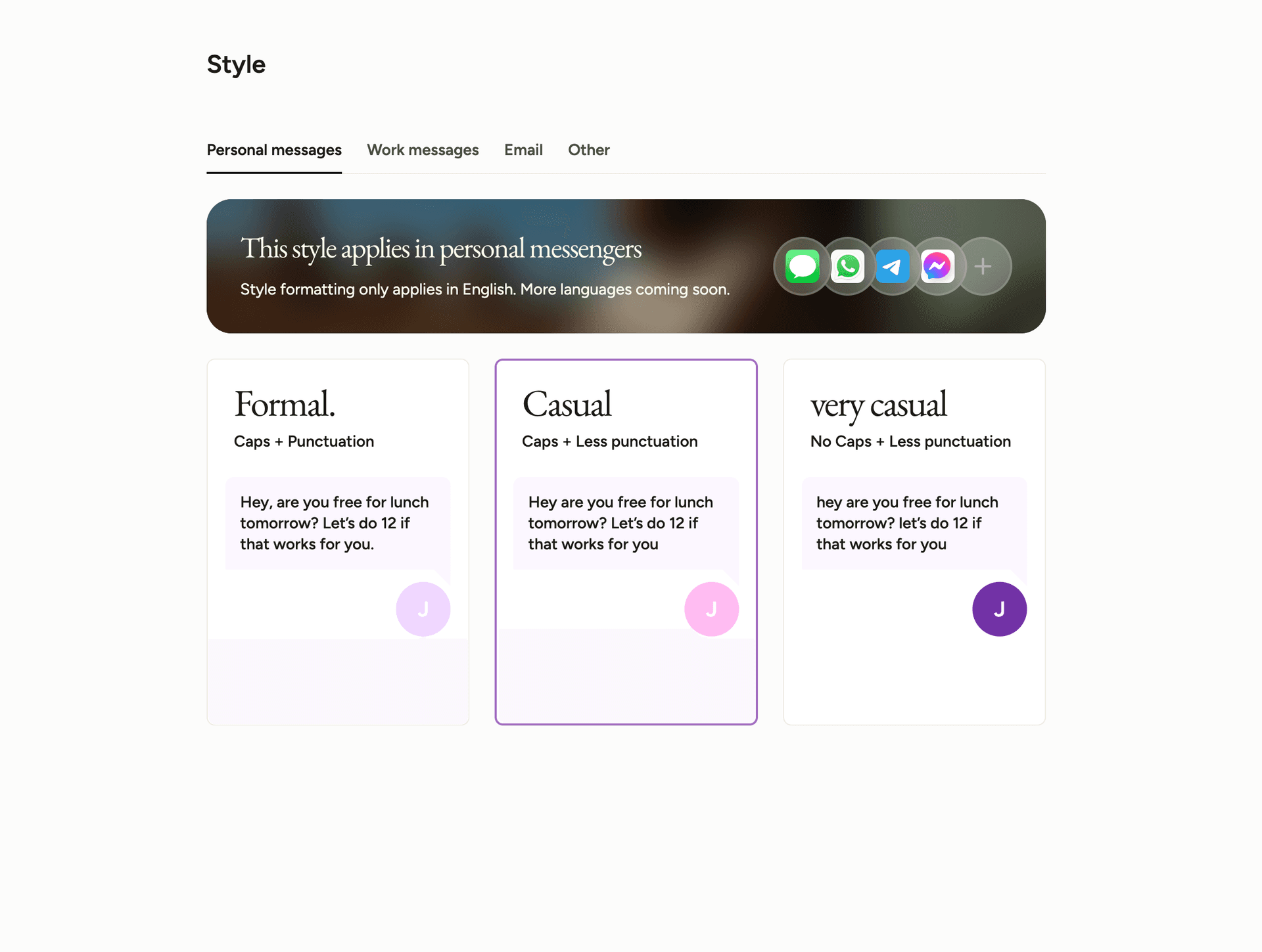 Wispr Flow Text Style