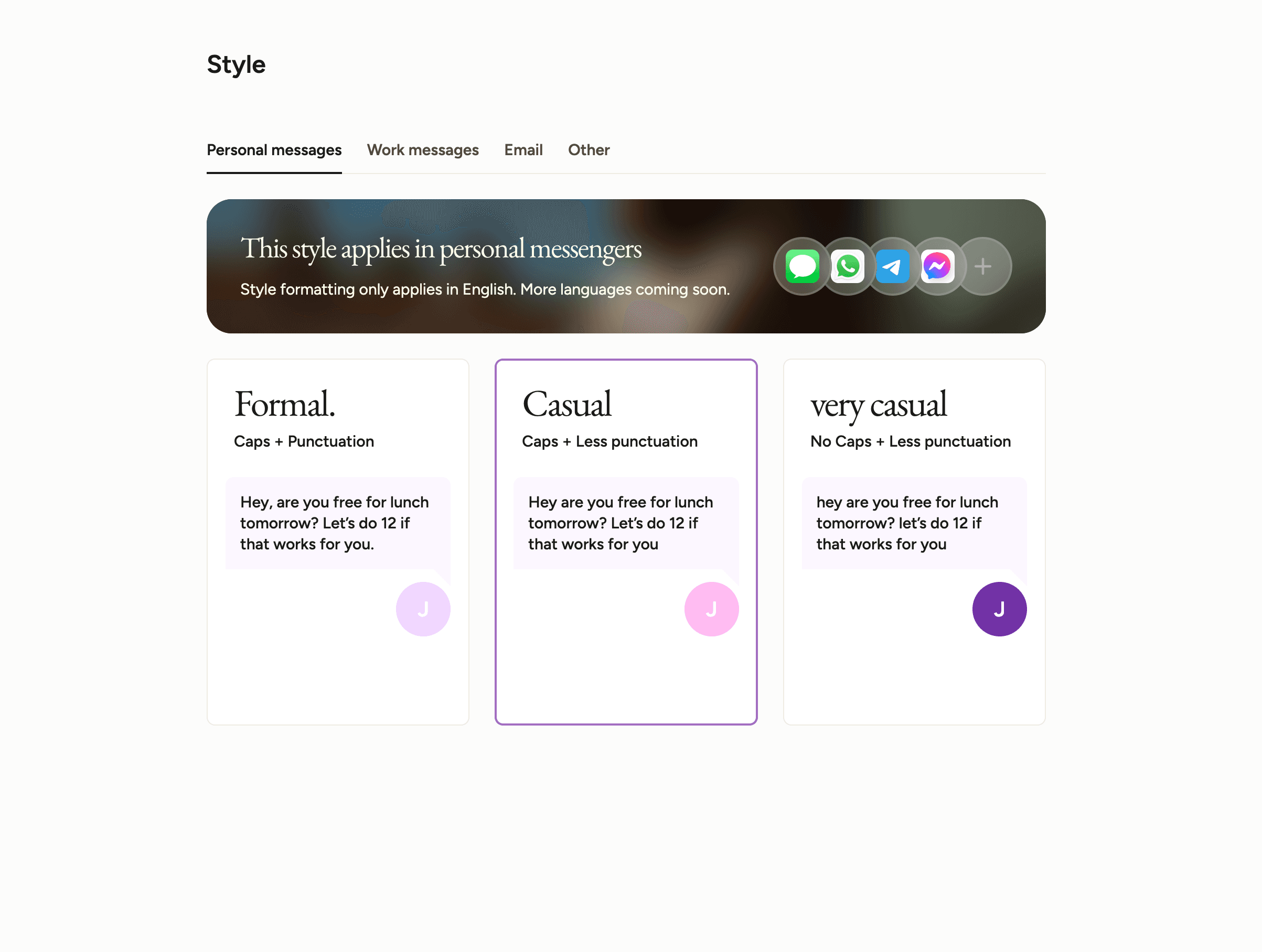 Wispr Flow Text Style