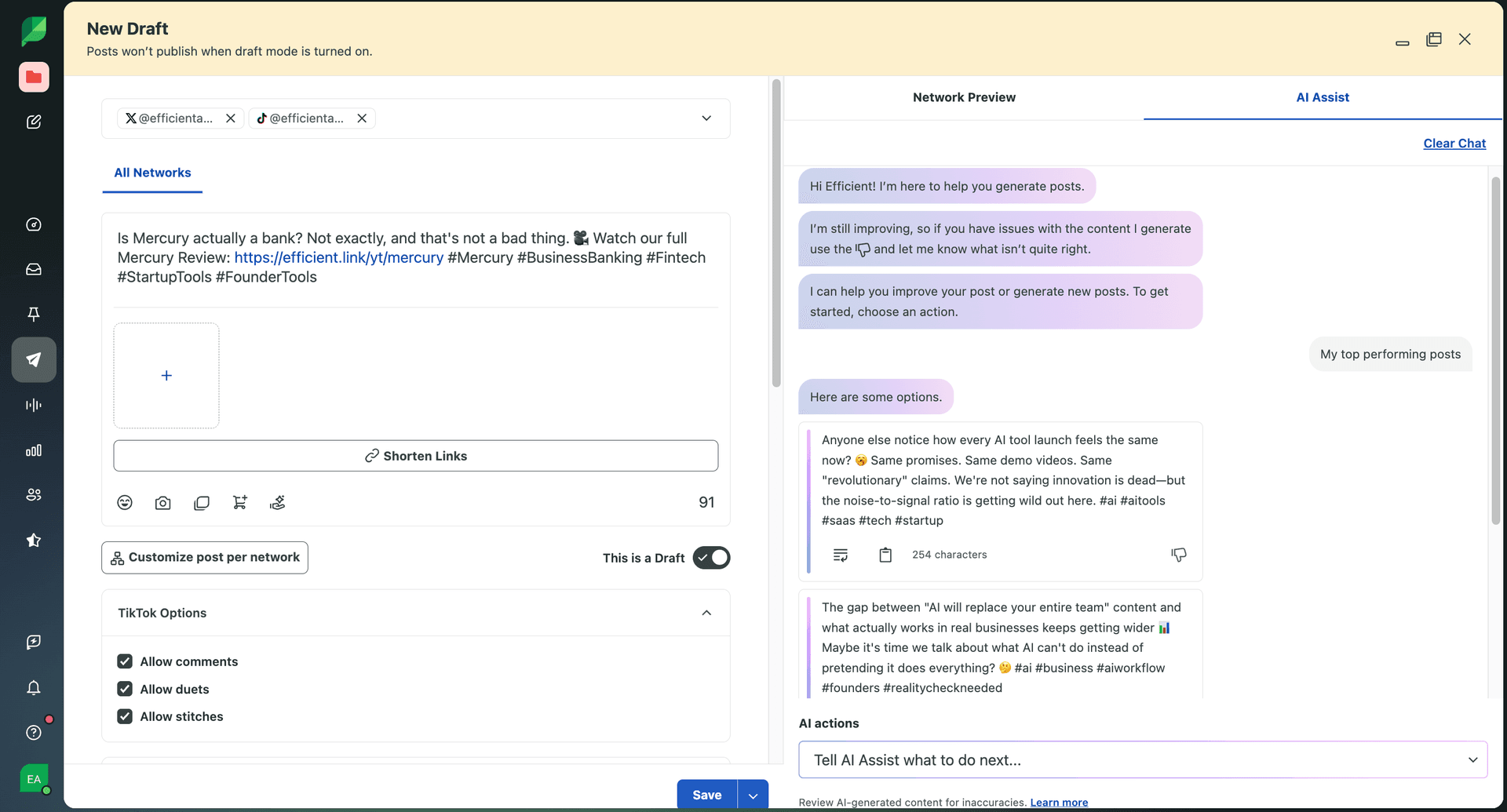 Sprout Social AI Assistant Features