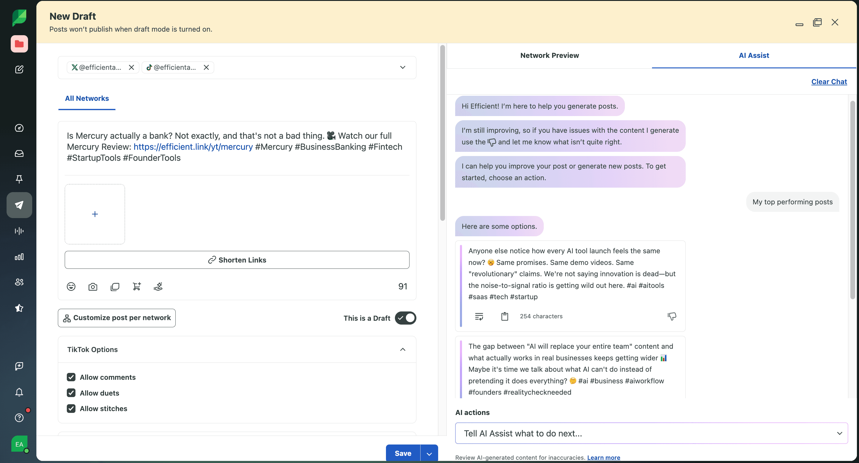 Sprout Social AI Assistant Features