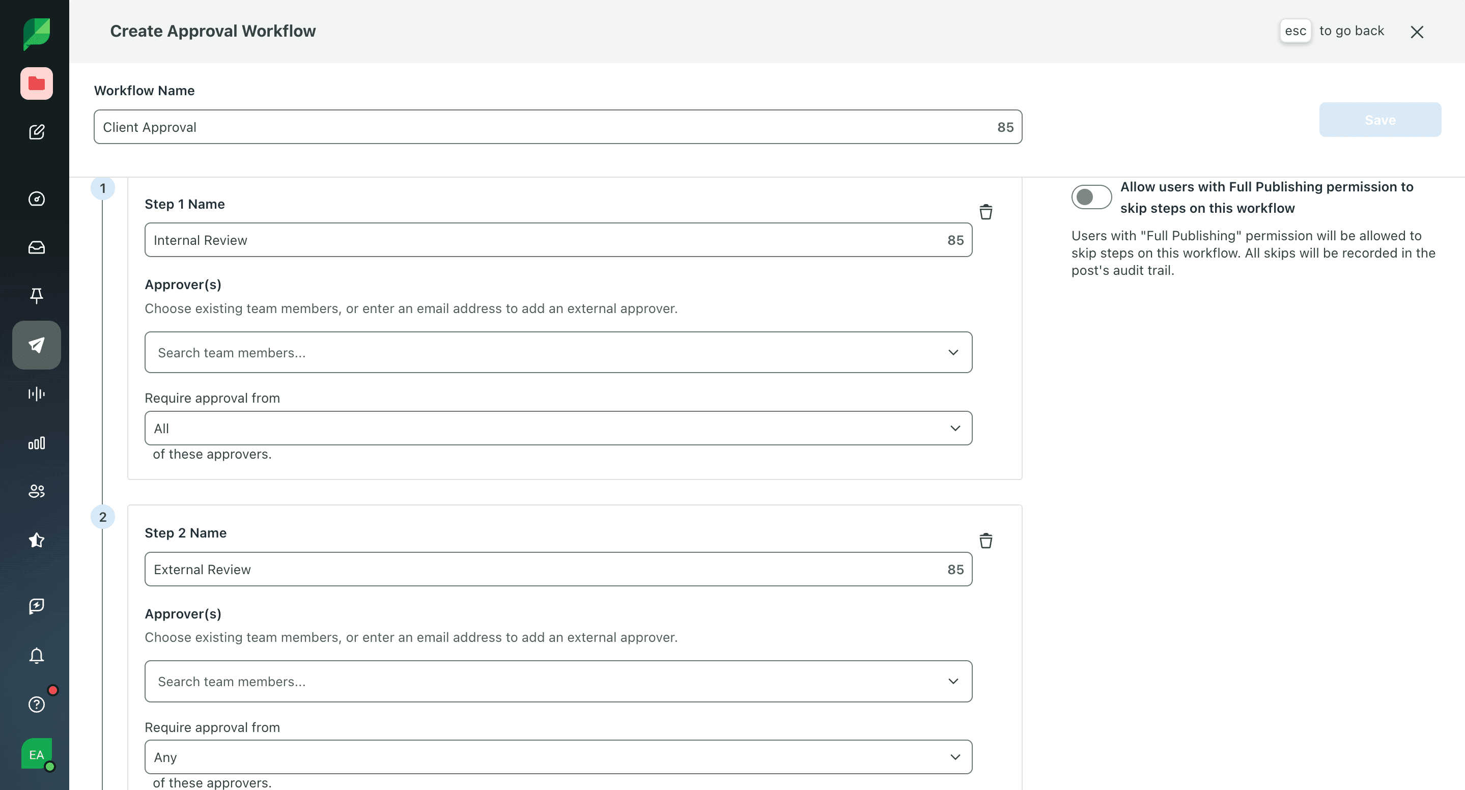 Sprout Social Workflow Creation