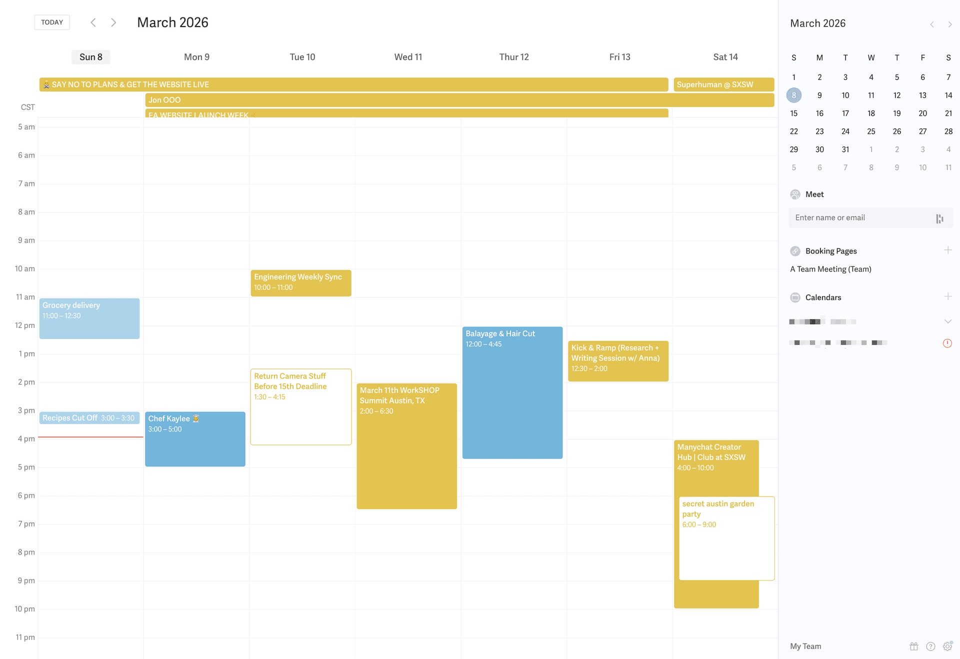 Superhuman Mail Calendar