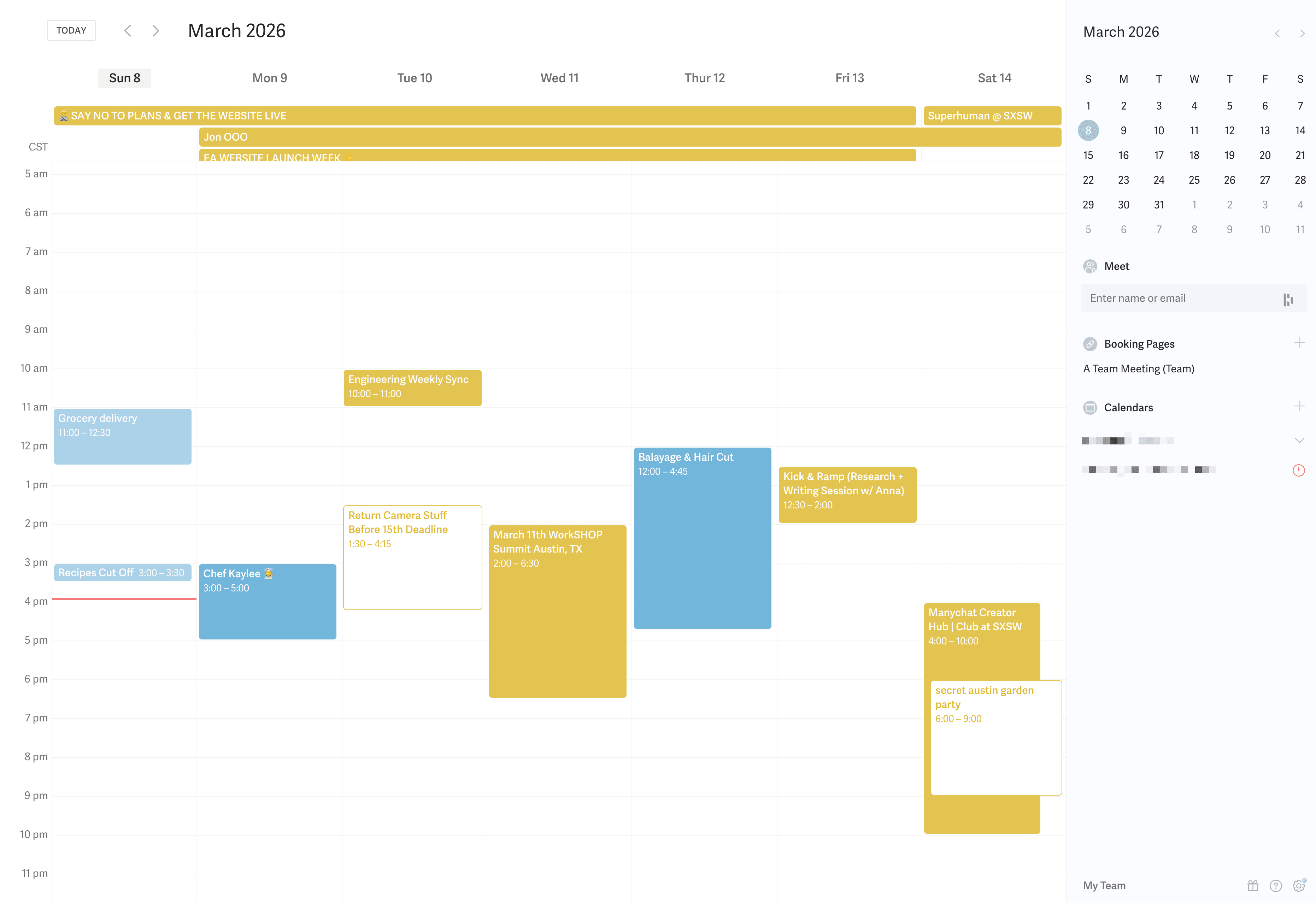 Superhuman Mail Calendar