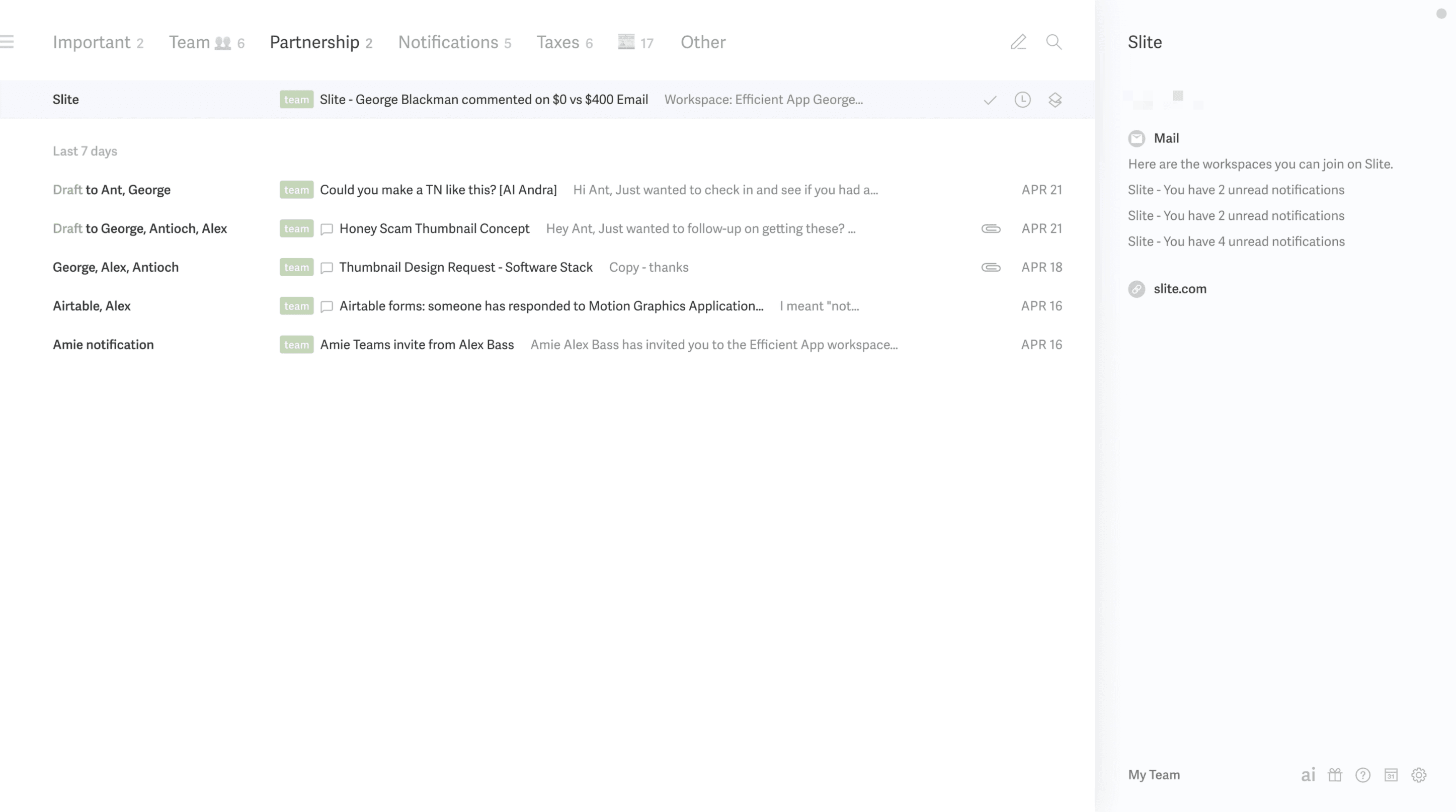 Superhuman Mail Inbox Splits