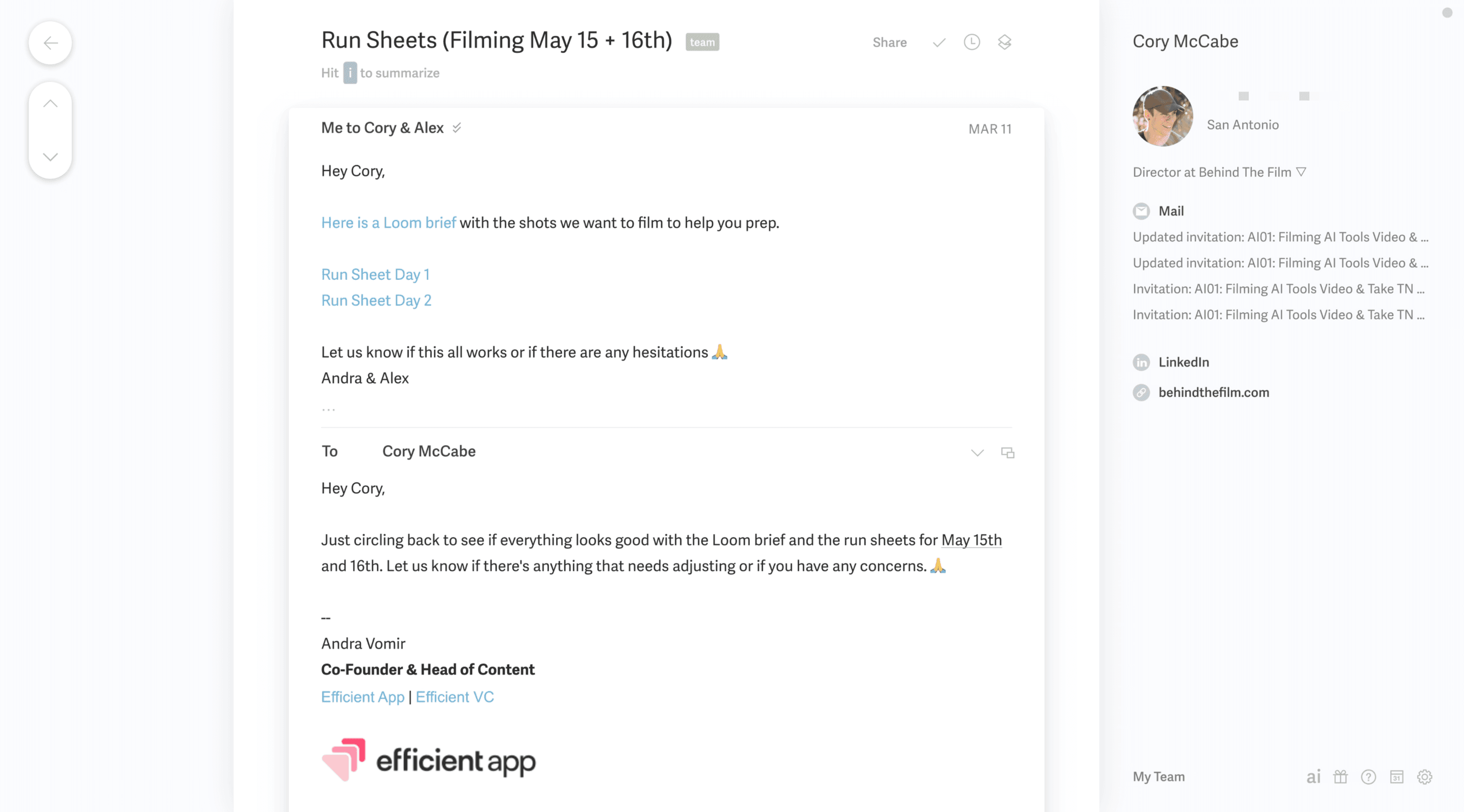 Superhuman Mail Interface + AI Follow Up