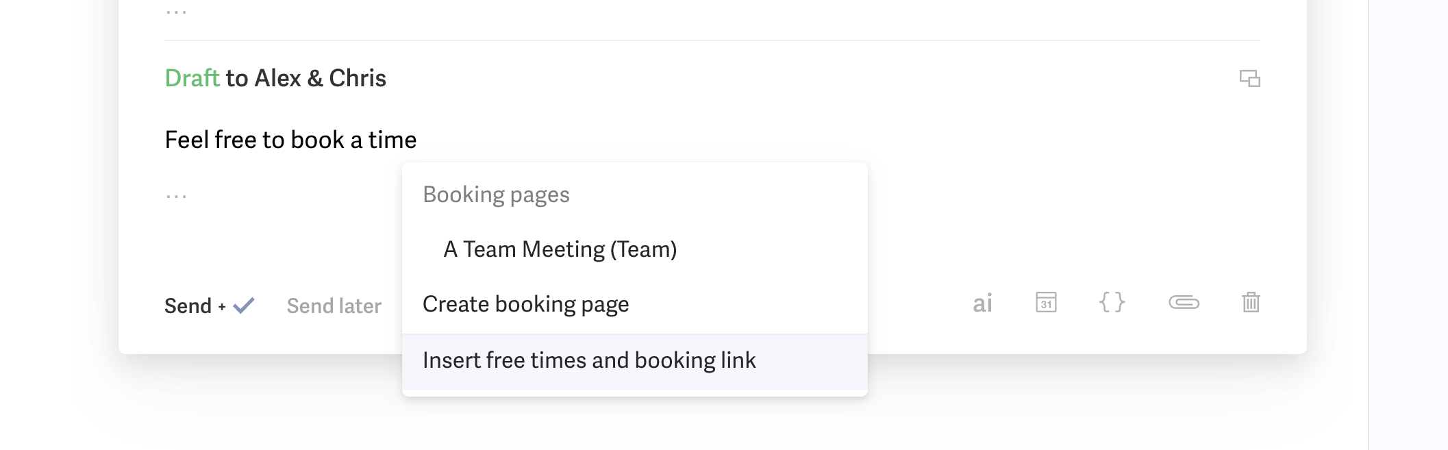 Superhuman Mail: Insert Free times & Booking Link