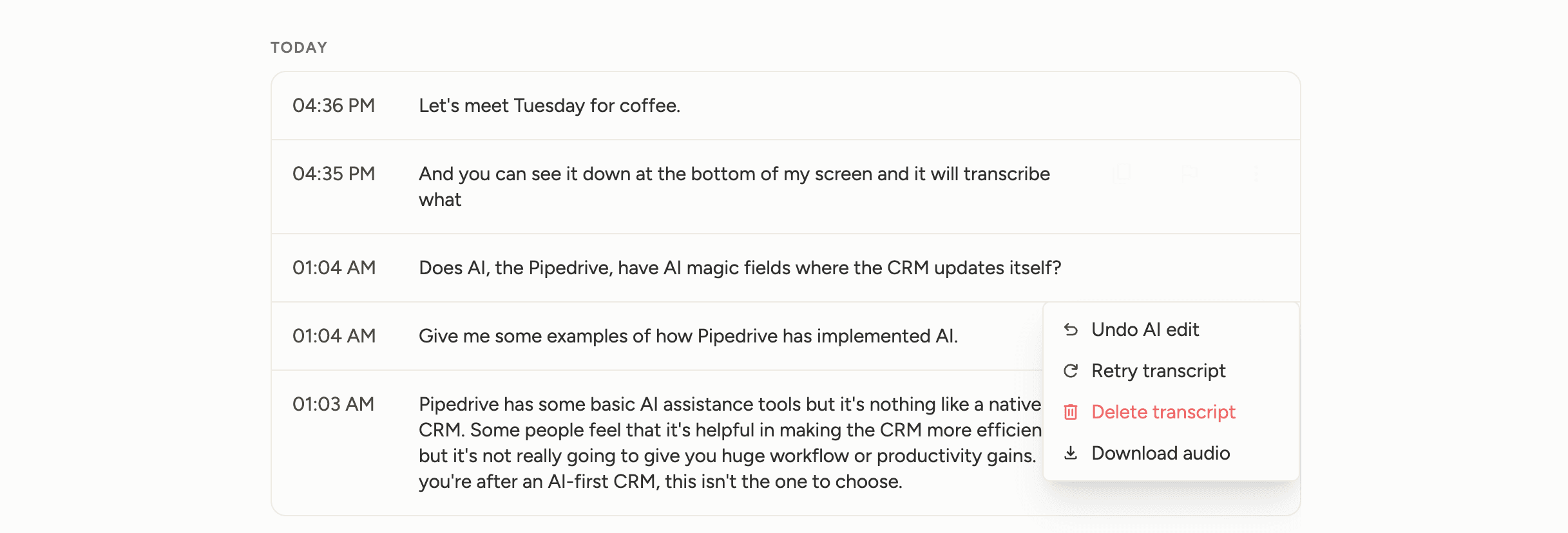 Wispr Flow Transcripts