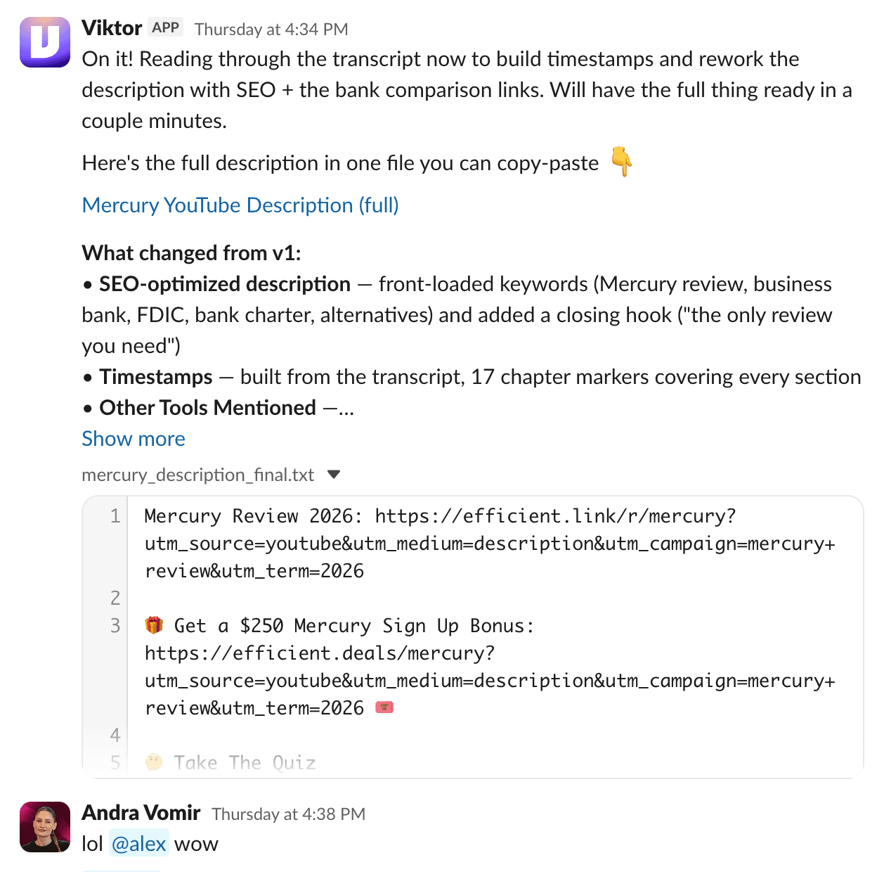 Viktor Delegated Tasks