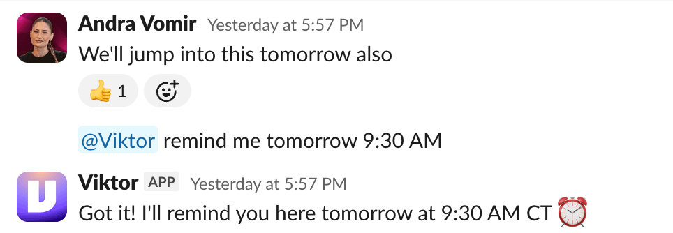 Viktor Reminders