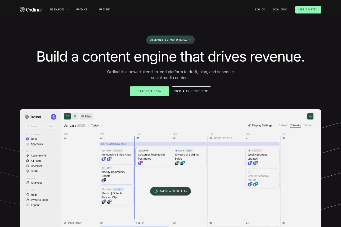 Ordinal screenshot