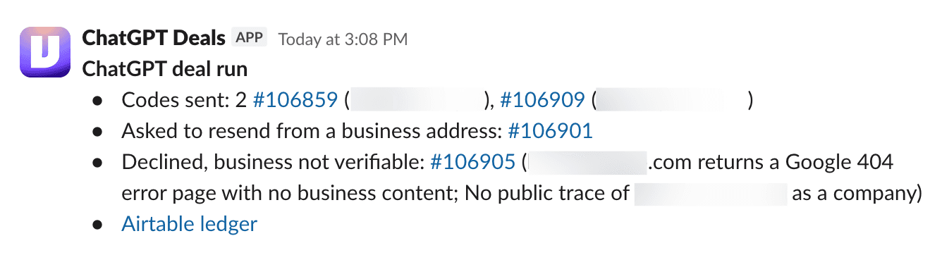 Viktor ChatGPT deal automation in Slack