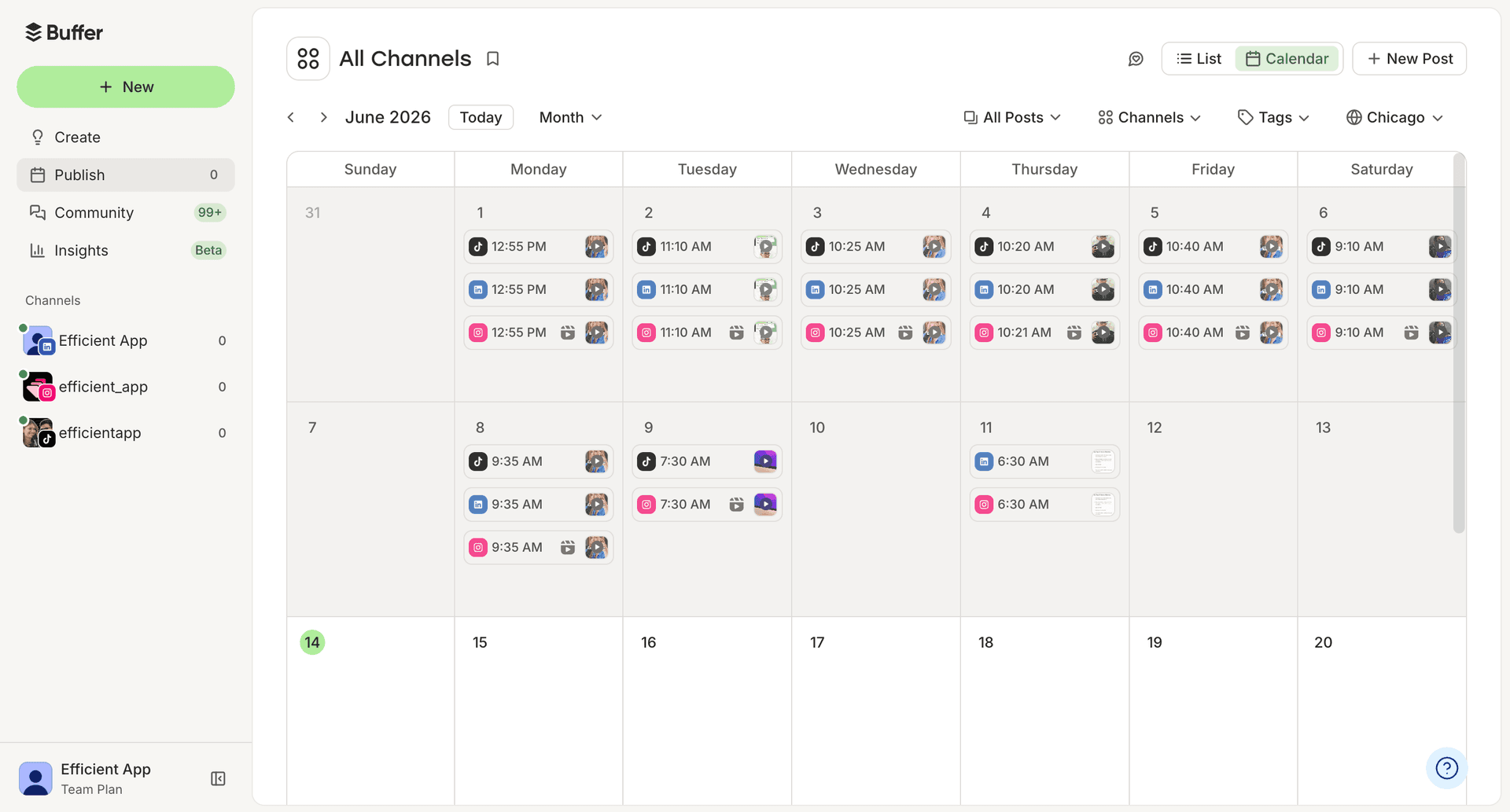 Buffer Calendar