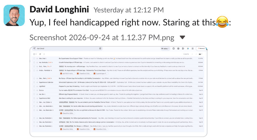 Gmail vs Superhuman Mail