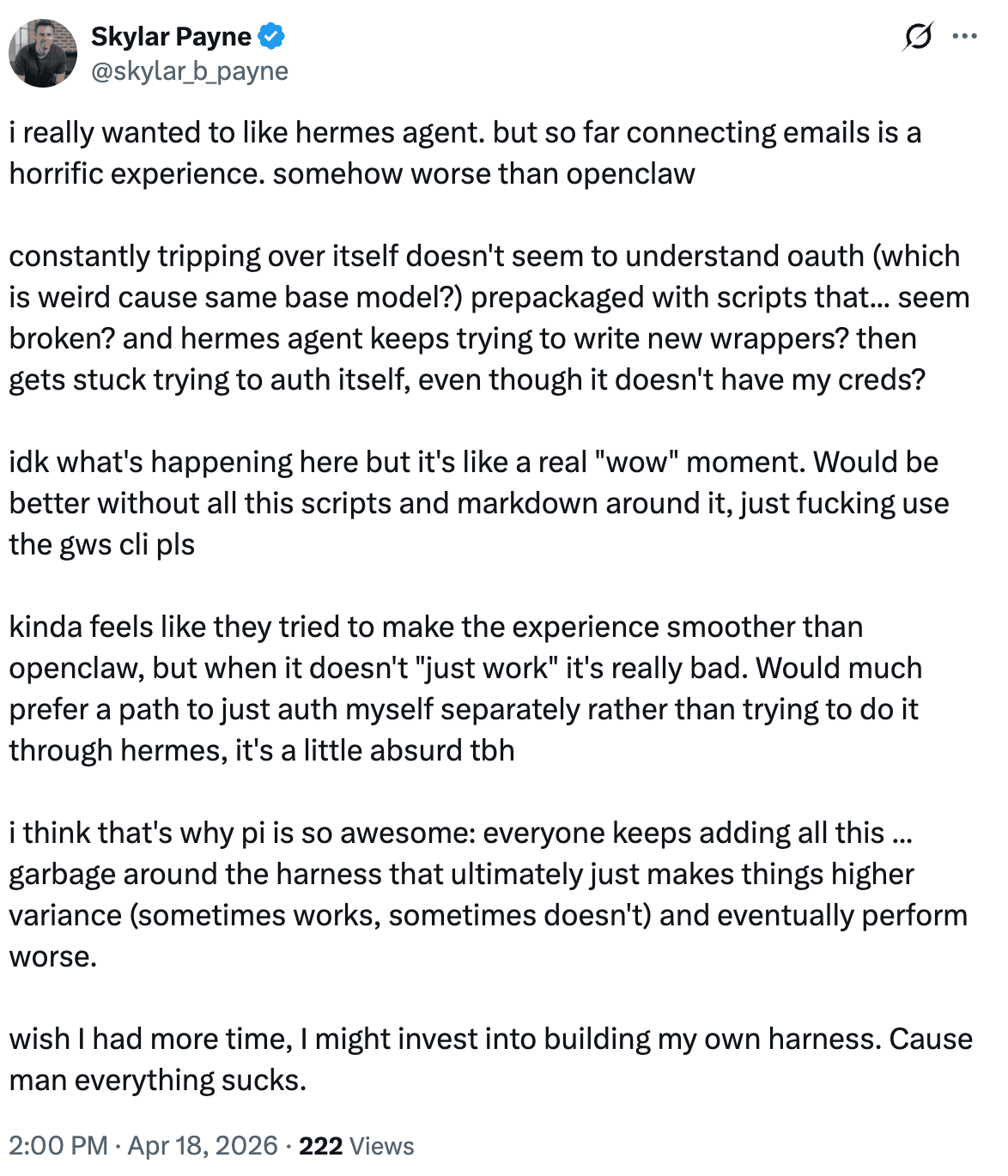 Hermes X post