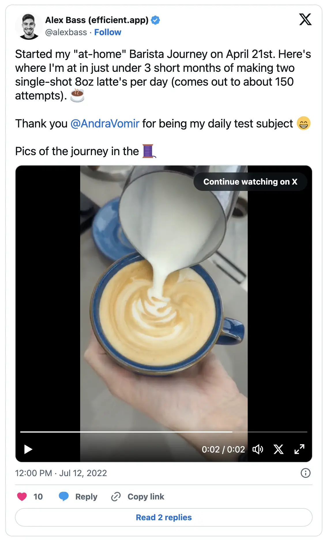 Lattes at home