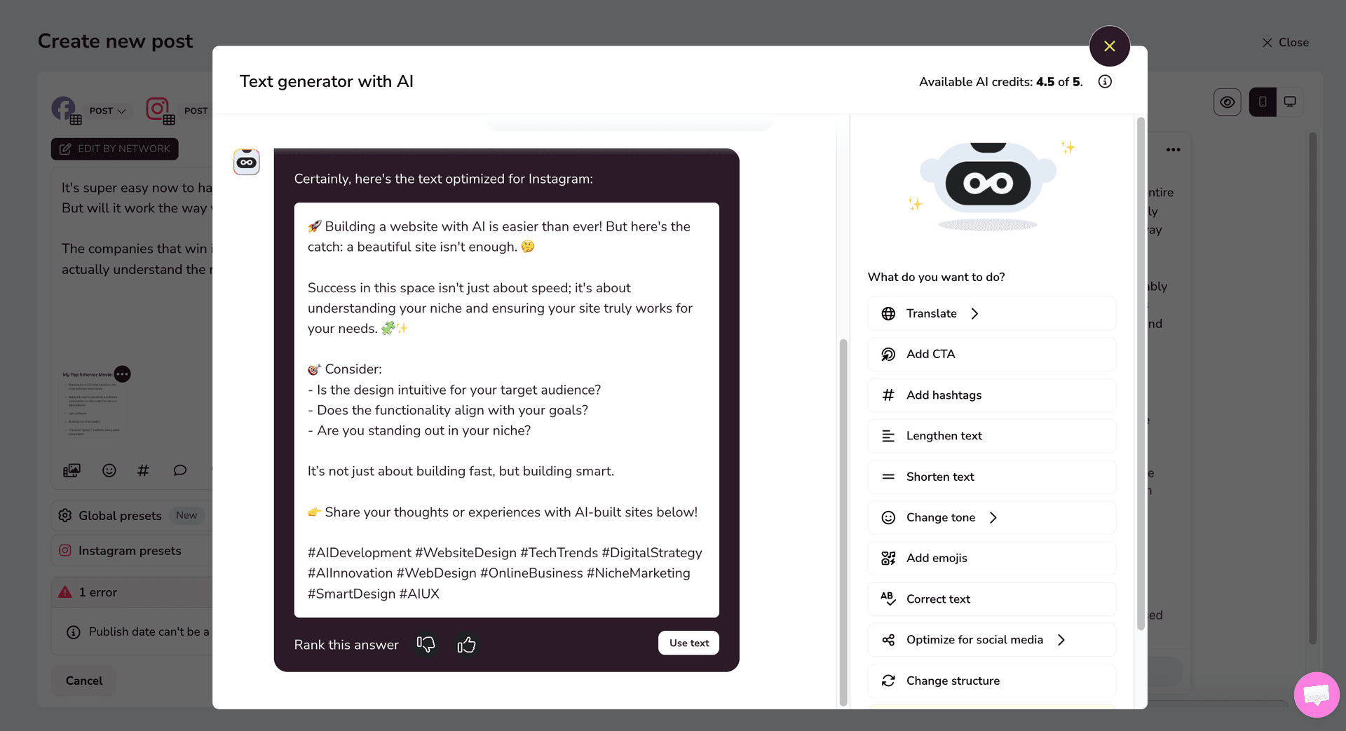 Metricool AI Assistant