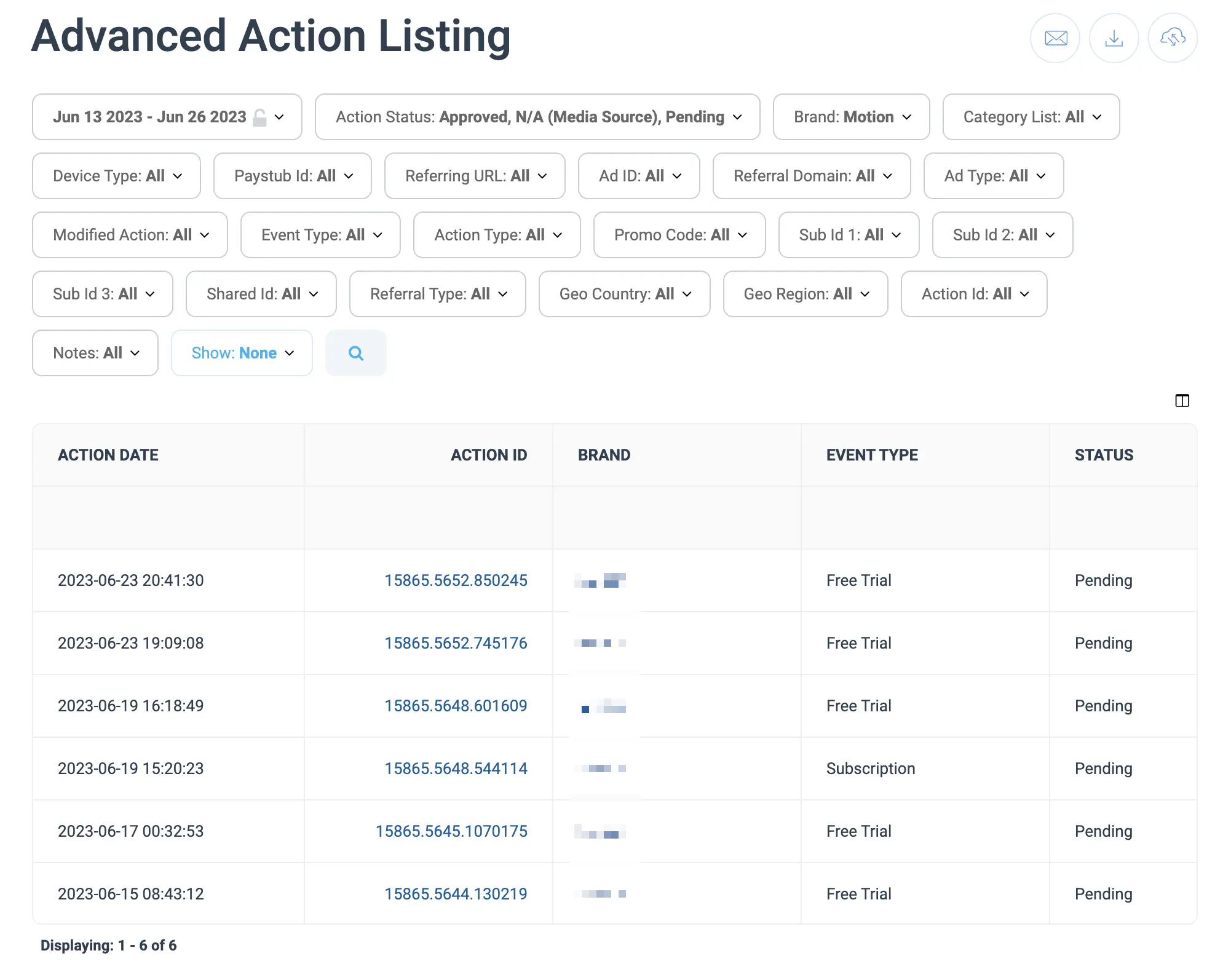Impact Advanced Listing Reporting